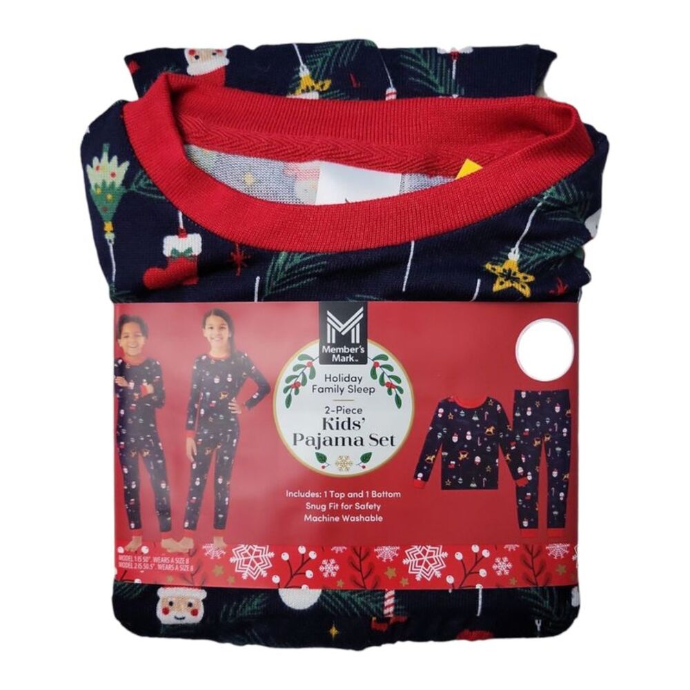 Member's Mark Family Sleep Kid's 2-Piece Pajama Set - Navy